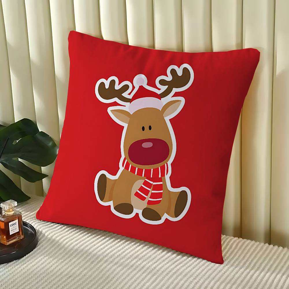 

Christmas Deer Stitch Lucky Dragon Pillow Cover Sofa Cushion Cover Home Room Decoration Children Gift 16x16Inch