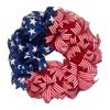 Handcrafted Memorial Day Wreath Front Door Wall Home Decor Rose Americana Wreath Patriotic Wreath Indoors Outdoors Festival Garland Decoration