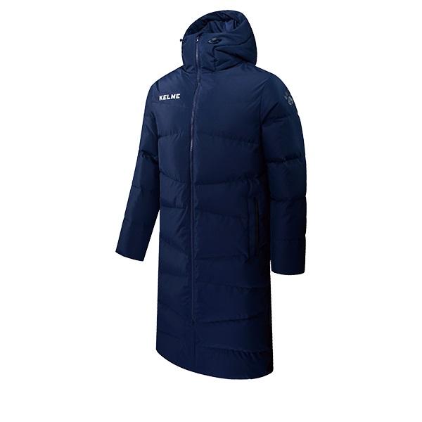 Kelme 3881407 Sports Long Down Jacket Dark Blue
