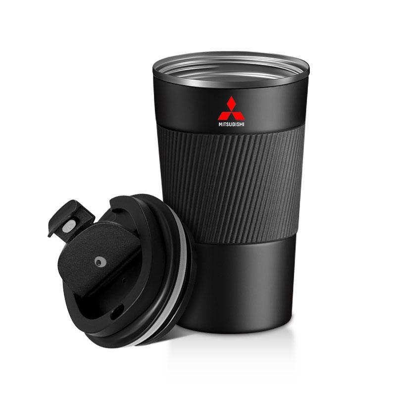 Stainless Steel Coffee Thermos Mug Car Vacuum Flask Travel Thermal Cup for Mitsubishi Outlander Lancer 10 9 Center Hub Cap