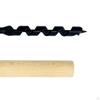 Auger Drill Hand Hole Bit Easy To Use Multipurpose Survival Tool with Wooden Handle for Hiking
