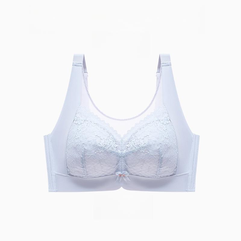 Lace Breathable Bra Women's Plus Size Bra Women's Thin Bra Gathered Bra Anti Sagging Accessory Bra No Steel Ring Bra