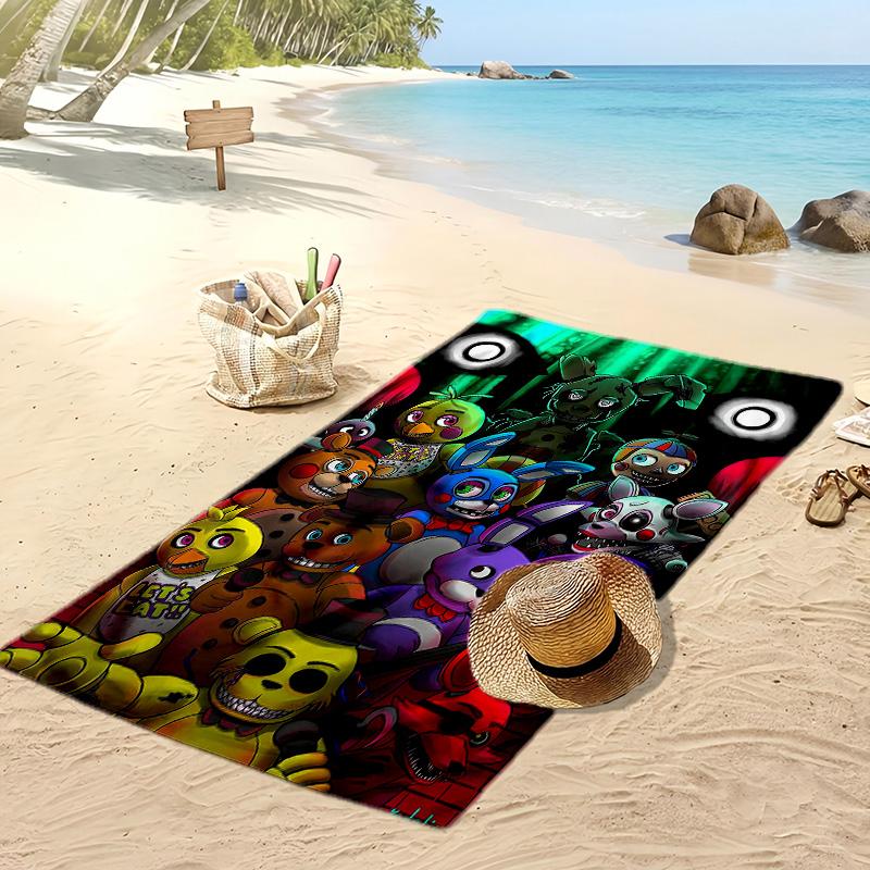 Five Nights at Freddy’s Beach Towel, Soft Absorbent Quick‑Dry Towel for Beach Pool Swimming Travel Home