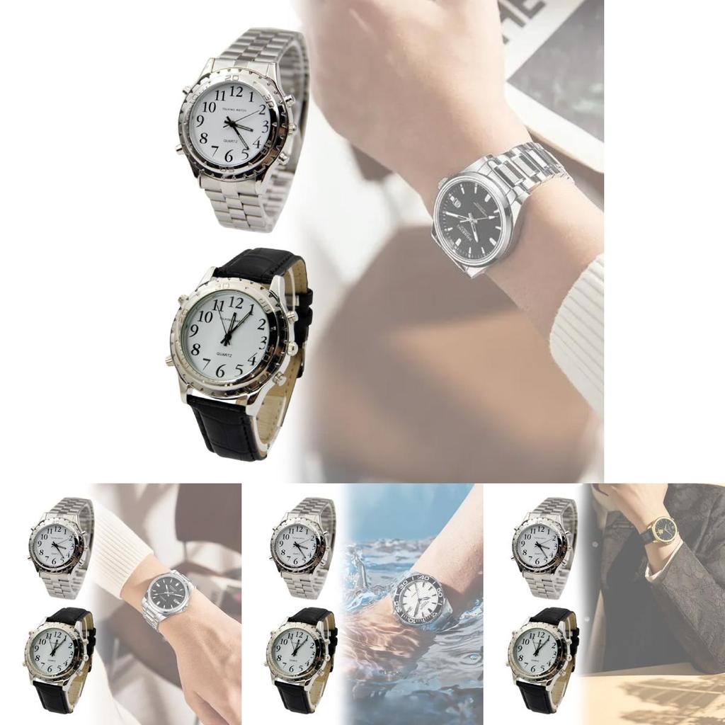 Sprechende Senioren-Berichtszeituhr mit Quarzwerk für sehbehinderte ältere Menschen