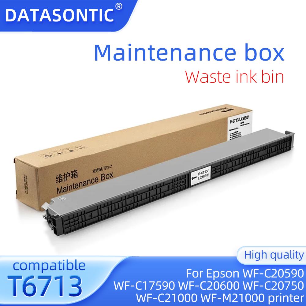 Caixa de manutenção T6713 para Epson WF-C20590 WF-C17590 WF-C20600 WF-C20750 WF-C21000 WF-M21000 Caixa de manutenção para impressora t6713