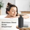 Mattschwarzer 304 Edelstahl Seifenspender Quadratisches Design Seifenspender Flüssigseifenspender für das Badezimmer