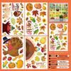 Thanksgiving Cartoon Maple Leaf Gnome Window and Wall Clings 