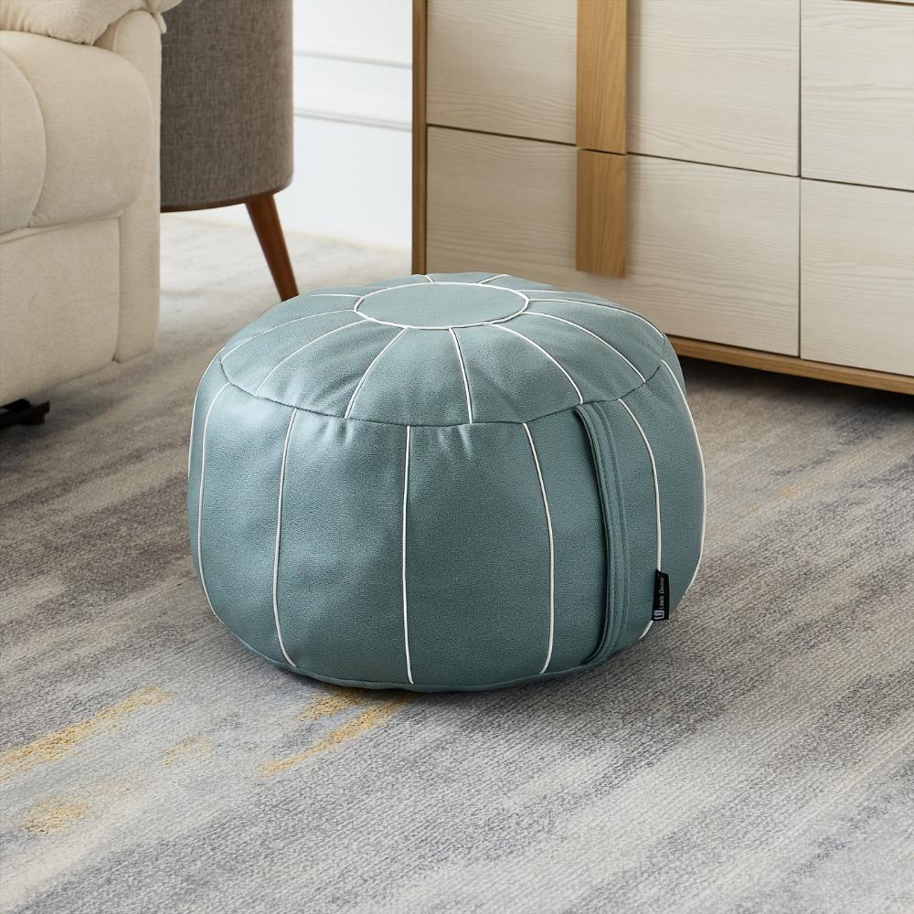 Kürbisförmiger Fußhocker Sitzsack Ungefüllte Pouf Kissenhülle Kleideraufbewahrungstaschen Fußstütze