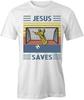 JESUS SAVES SOCCER TShirt Tee Short-Sleeved Cotton CLOTHING RELIGION S1WCA67