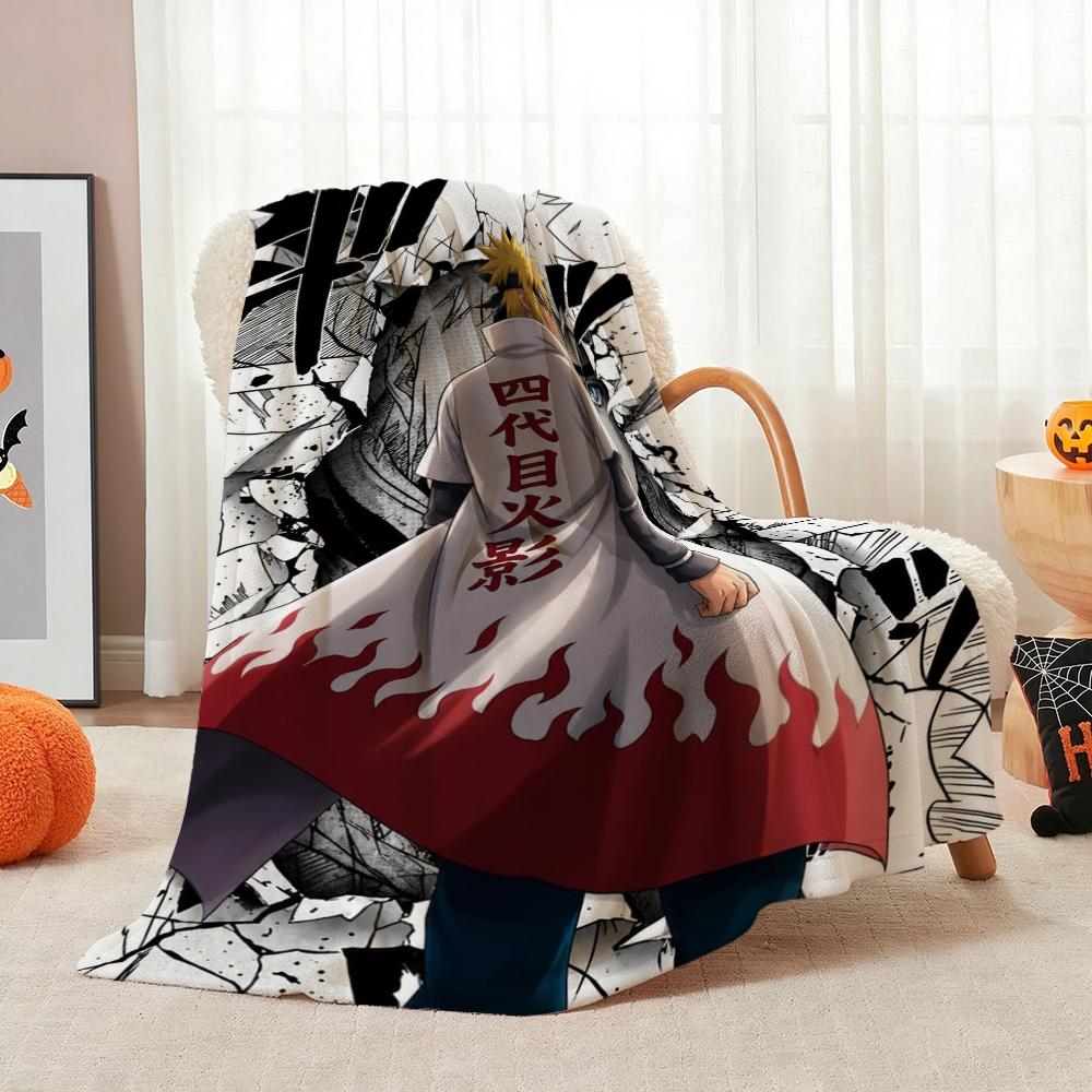 Legend Fourth Hokage Cartoon Anime Blanket Skinfriendly Soft Fleece Blanket For Living Room Bedroom Gaming Room Home Party Decor Memorial Gift