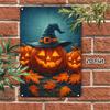 Vintage Halloween Pumpkin Tin Sign, 2D Wall Art for Living Room, Bedroom, Kitchen, Bar, Holiday Gift