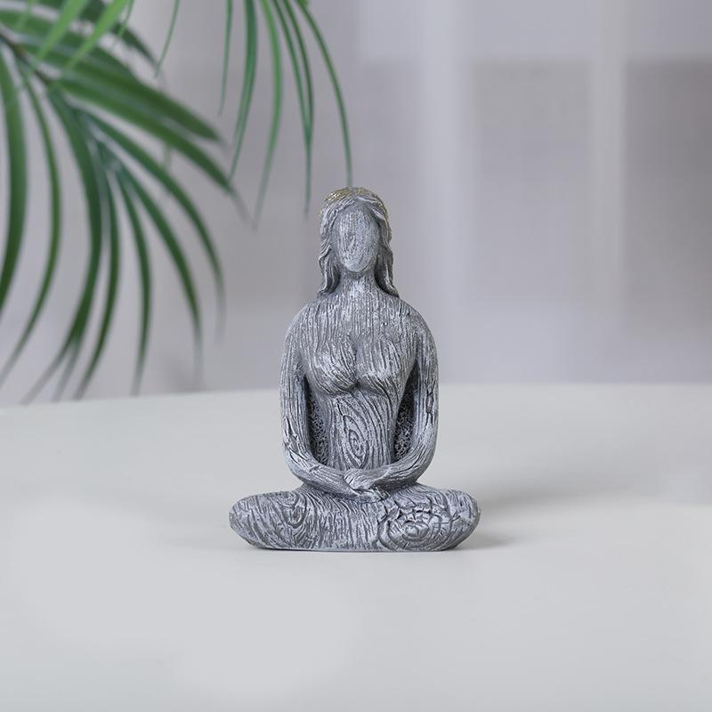 

2025 Новые украшения для занятий йогой, религиозные молитвенные статуи, украшения для сидящих стражей, украшения для дома, изделия из смолы