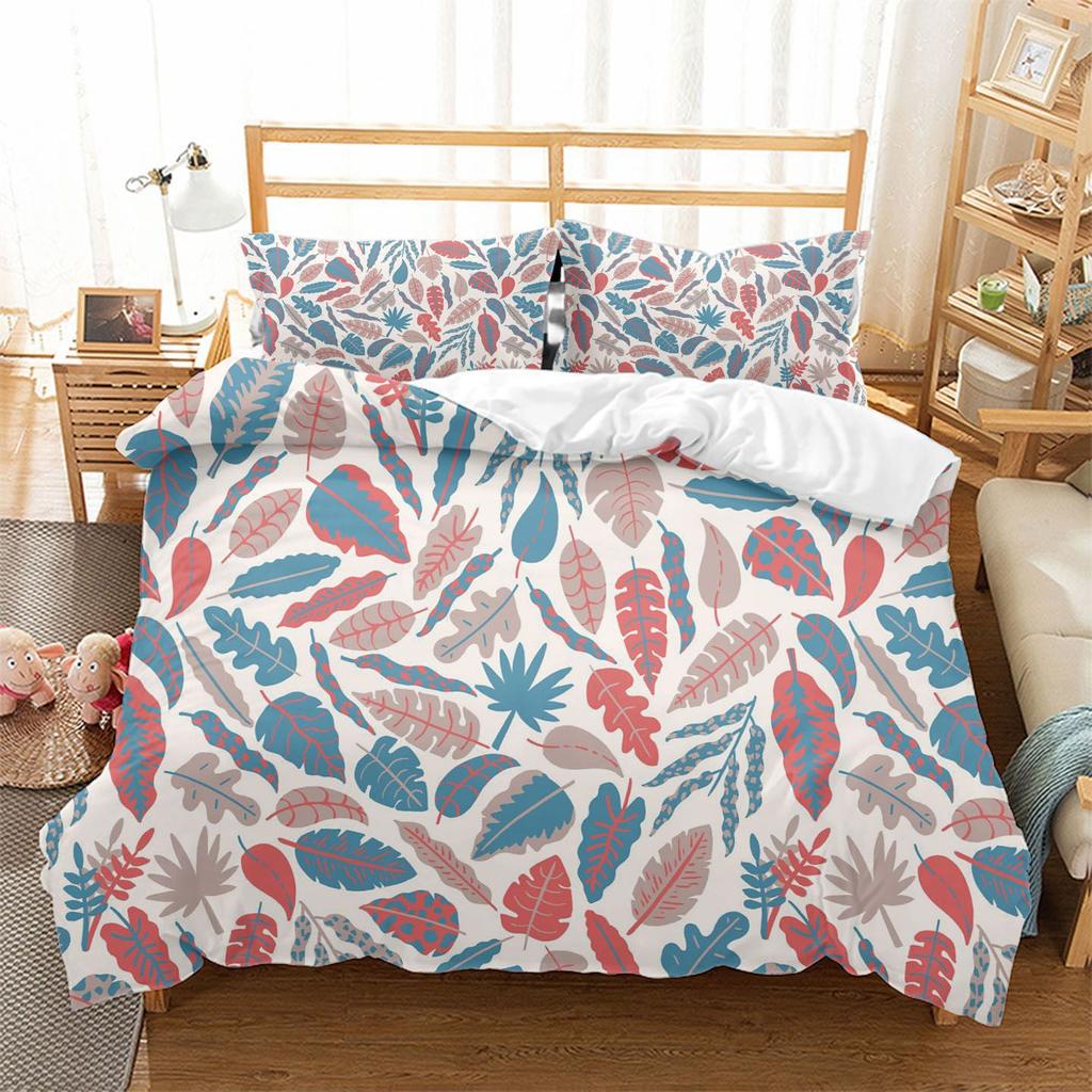 Vintage Plaid Geometric Pattern Bed Three-Piece Set 3D Digital Printing