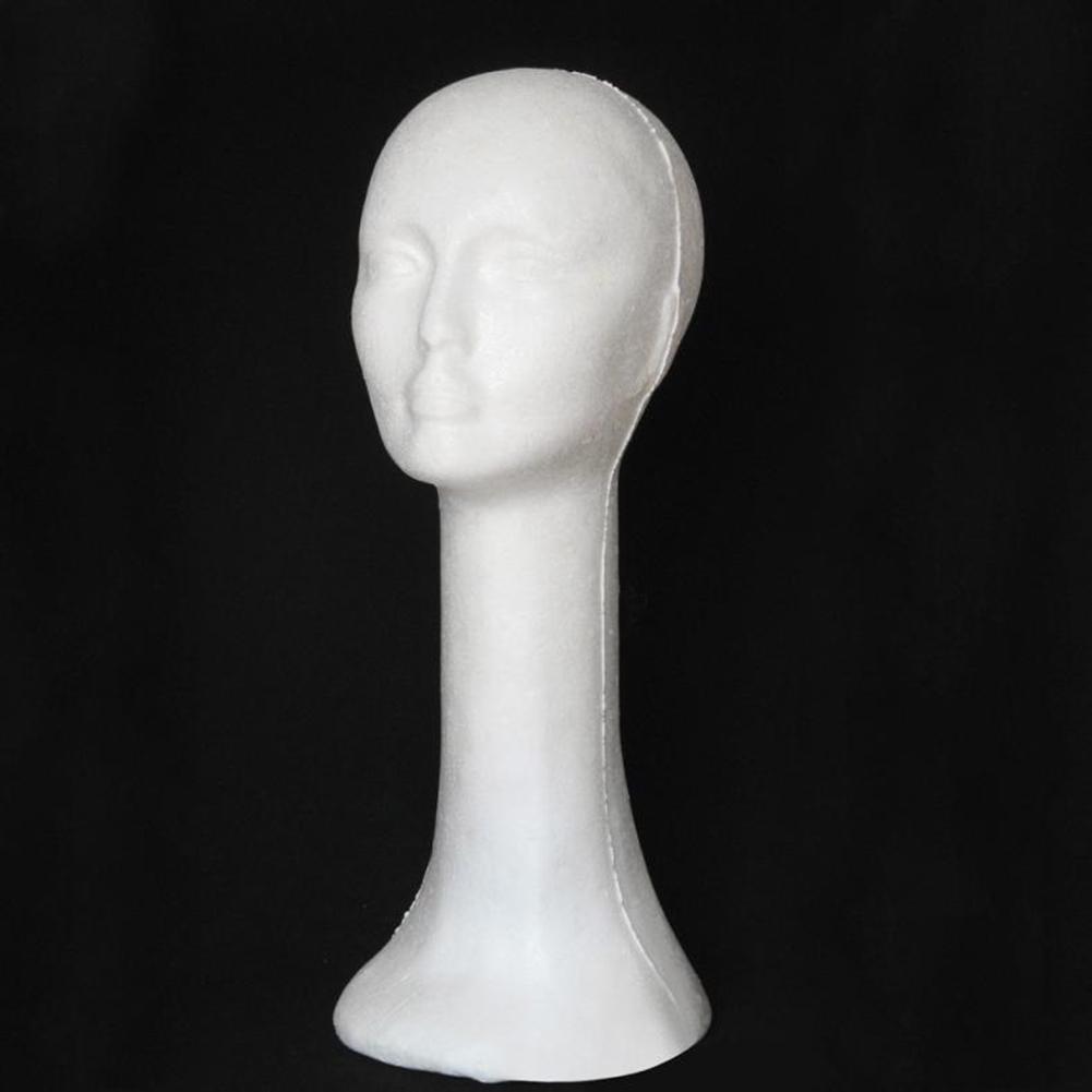 Foam Female Human Head Long Neck Mannequin Wig Hat Glasses Display Stand Model make up Women Training Head Kit Hair Tools