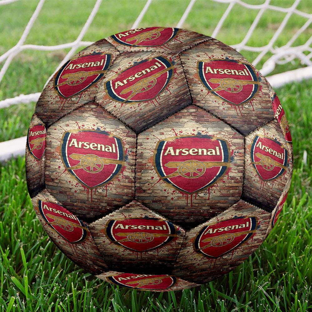 Arsenal F.C Print Size 5 Soccer Ball, Standard Match Football for Sports Game and Team Practice, Ideal Gift for Soccer Fans