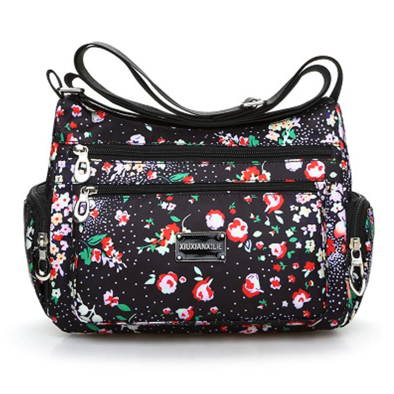 Borse a tracolla da donna floreali alla moda in stile rurale Borse a tracolla leggere con cerniera vintage in stile europeo e americano