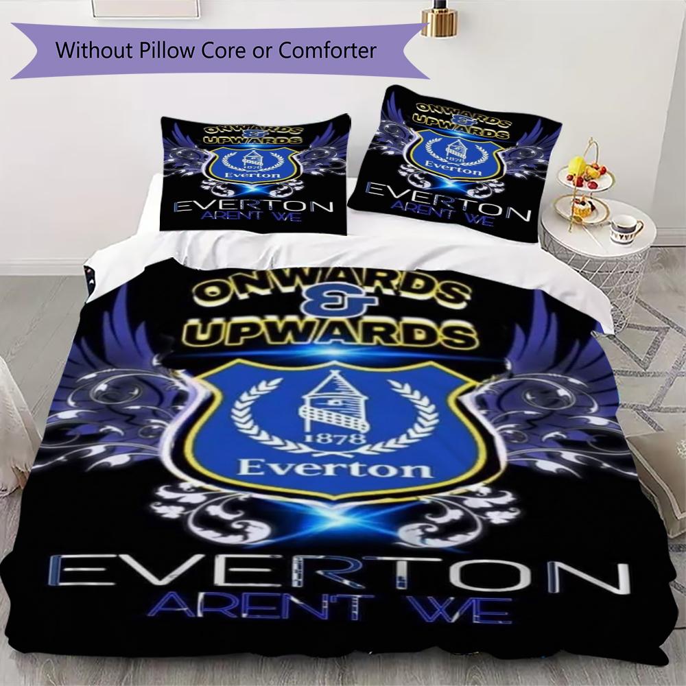 

Everton FC Pattern Bedding uilt Set uilt Cover Pillowcase Home Decoration Birthday Gift (1 * duvet cover + 2 * pillowcase without core)41 220x240cm