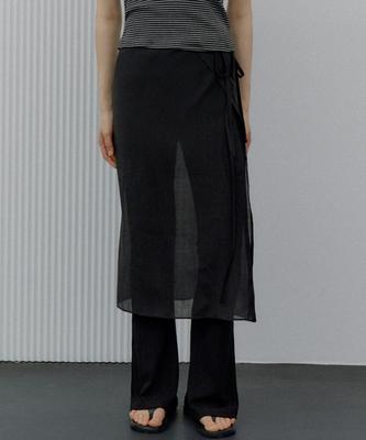 G And Gb Layered Wrap Skirt (2 Colors)