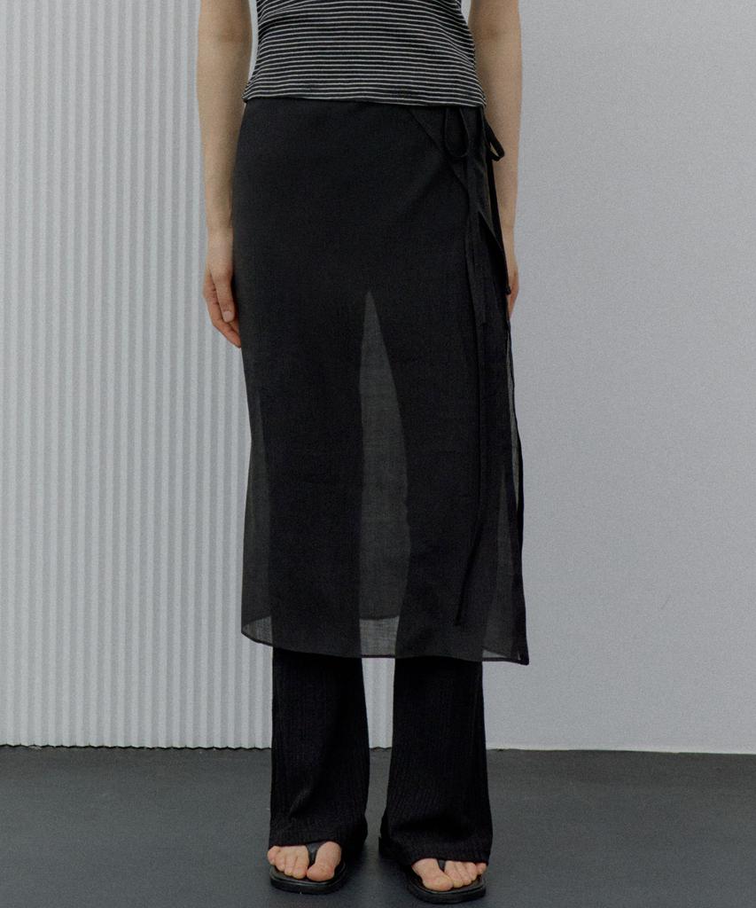 G And Gb Layered Wrap Skirt (2 Colors)