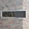 Mini Orologio Elettronico Digitale per Auto Universale Alta Qualità Trasparente Display LCD Orologio con Ventosa Accessori Interni Auto