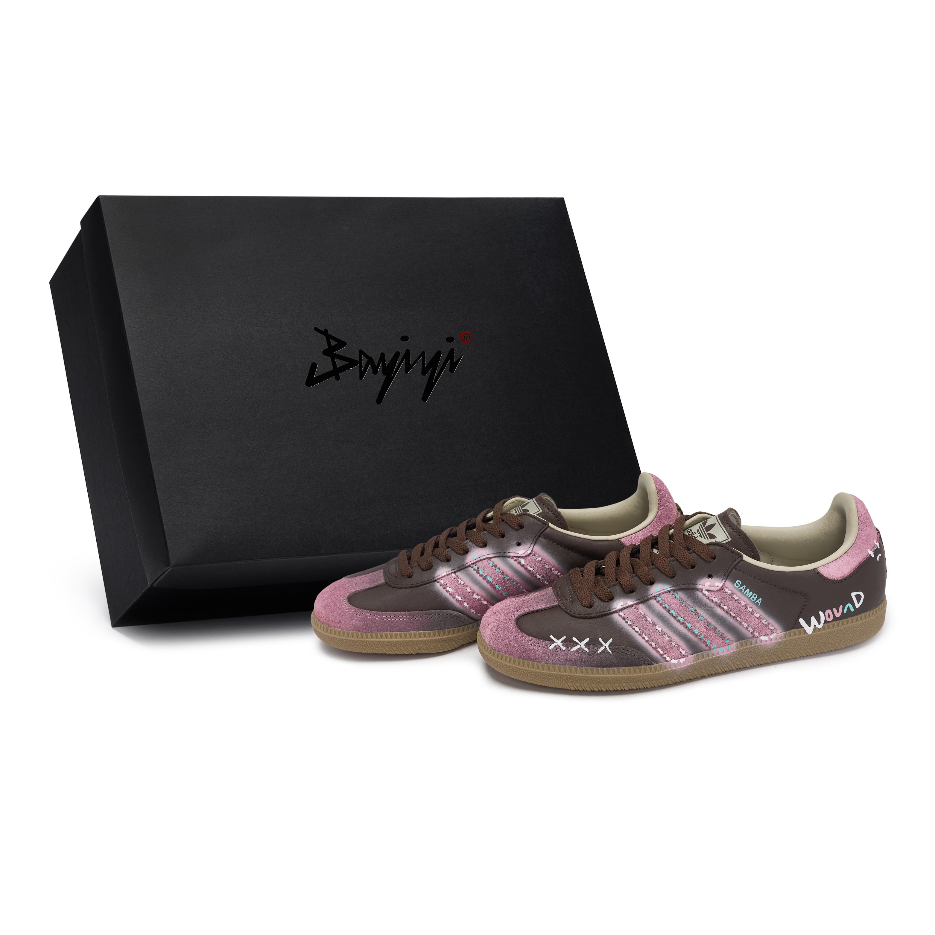 

Adidas Originals SAMBA OG 811 Manufacturing, Pink Ribbon, Special Shoe Box Low top German Army Trainers Unisex ID1481(Team80-SBOX) 36⅔