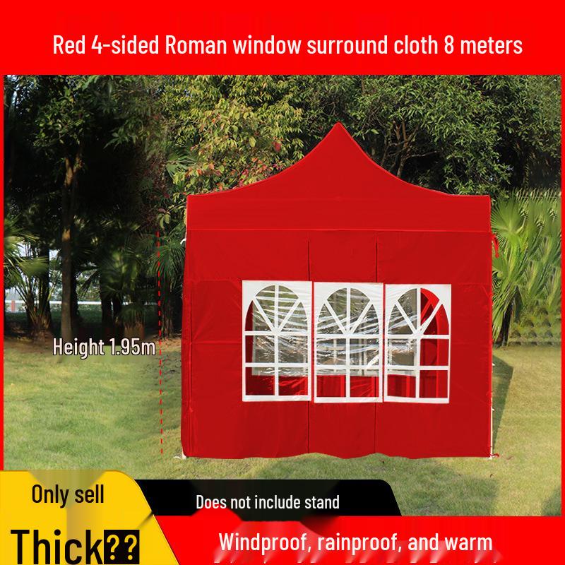 Transparent Tent Side Panel: Windproof & Waterproof Outdoor Canopy Enclosure with Thick Fabric and Durable Edging