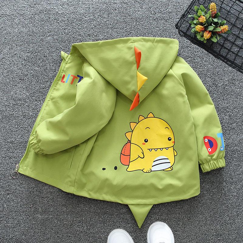 Veste fine d'automne Garçons et Filles Veste d'automne Section Printemps et Automne pour Enfants Petit Bébé Dessin Animé Hauts à Capuche
