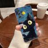 Retro Oil Painting Starry Sky Cat Clear Phone Case For Samsung Galaxy A56 A57 A37 A55 A54 A36 A35 A26 A25 A16 A17 A07 A52 Cover
