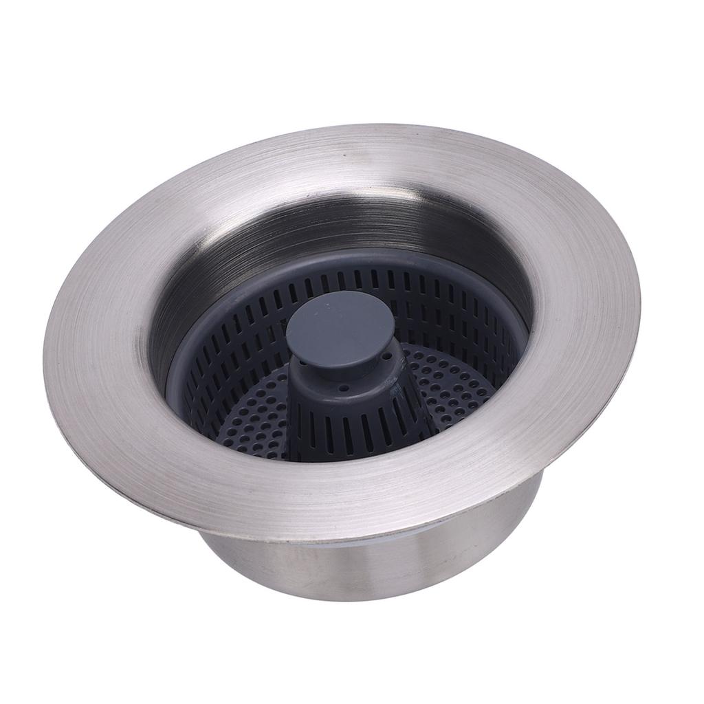 Kitchen Sink Drain Strainer 3 in 1 Stainless Steel Aid Seal Bounce Filter for Garbage Disposal