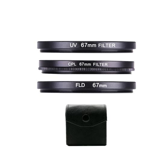 Professional UV CPL Polarizer FLD Photo Photography Filter Kit for SLR Camera