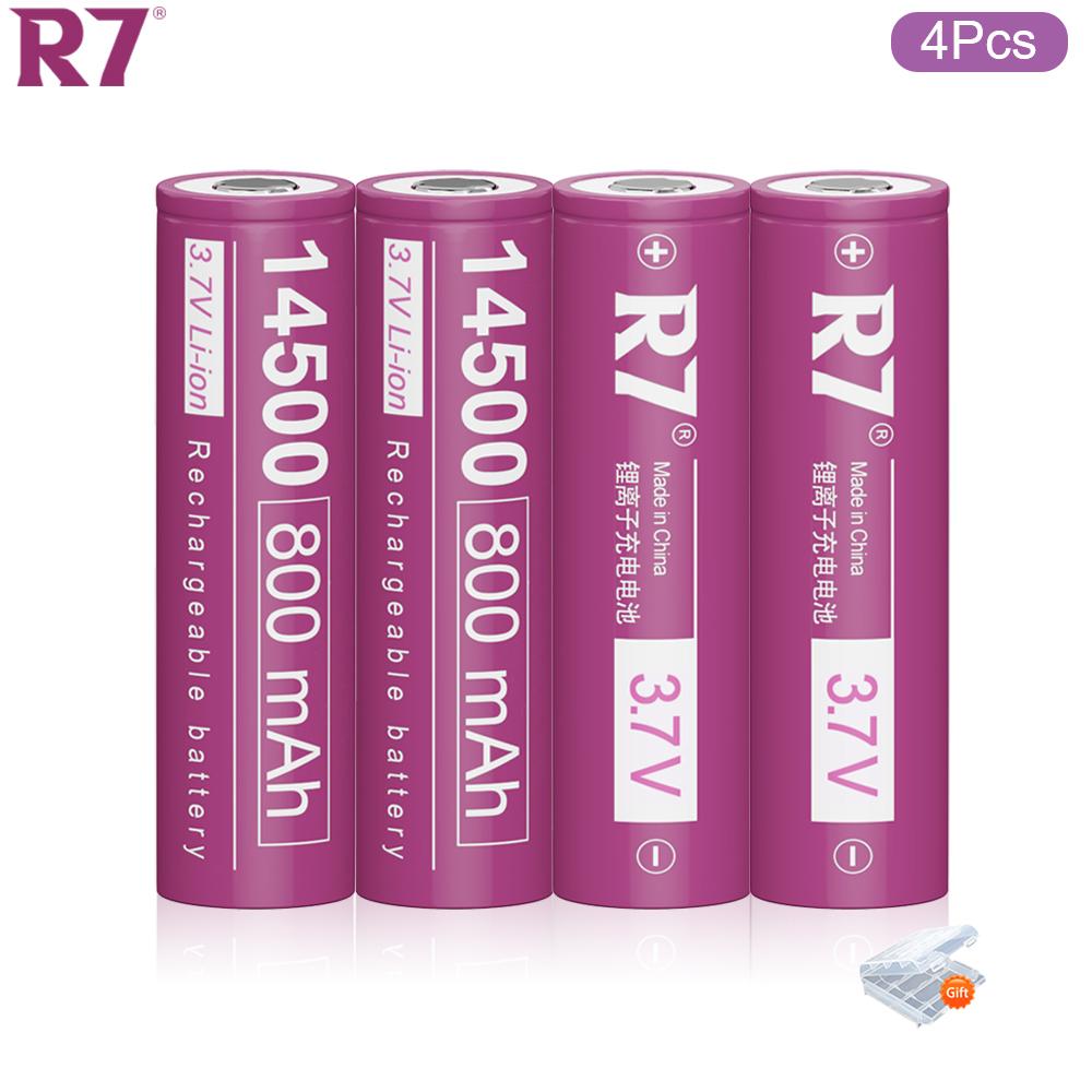 

Аккумулятор R7 14500 800 мАч 3,7 В литий-ионный типа АА – перезаряжаемый, высокой емкости, с защитой от перезарядки для фонарей и налобных фонарей