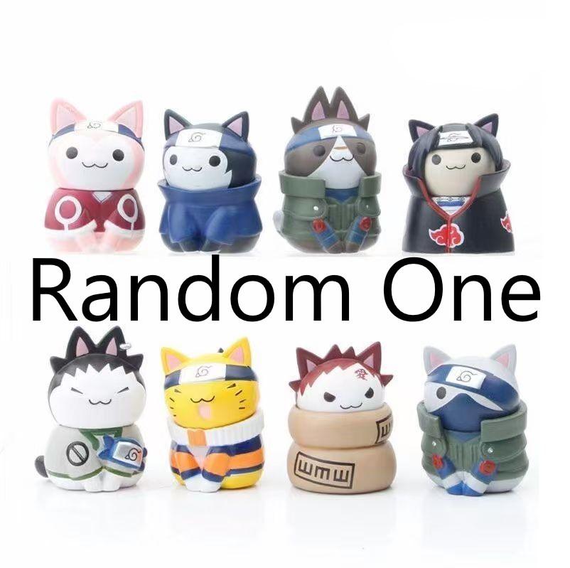 Naruto Cat Series Hot Anime Figure Cute Animal Sasuke Sakura Hinata Figurine Kawaii Jiraiya Itachi PVC Model For BIrthday Gift