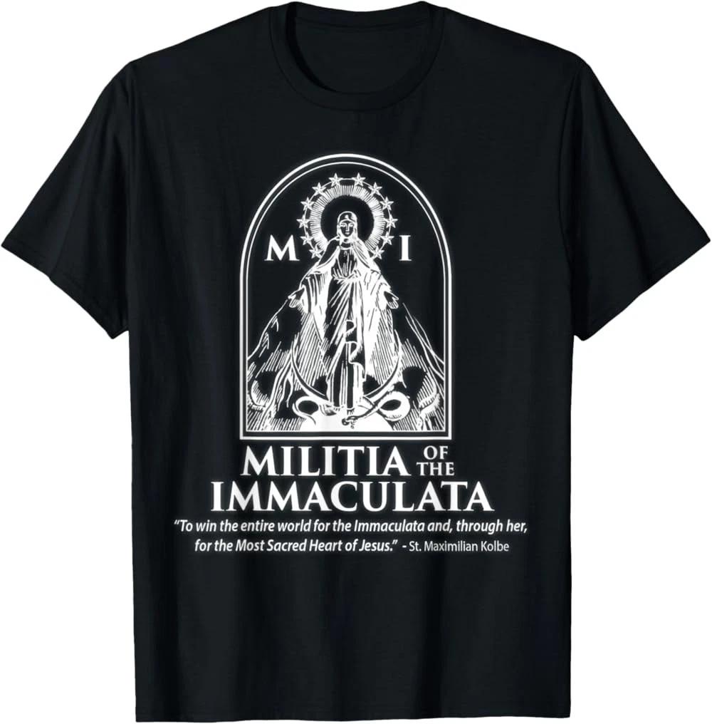 Militia of The Immaculata St. Maximilian Kolbe Catholic T-Shirt L