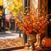 Artificial Pumpkin Maple Leaf Berry Branch for Autumn Harvest Thanksgiving Table Centerpiece Festival Arrangement Decor