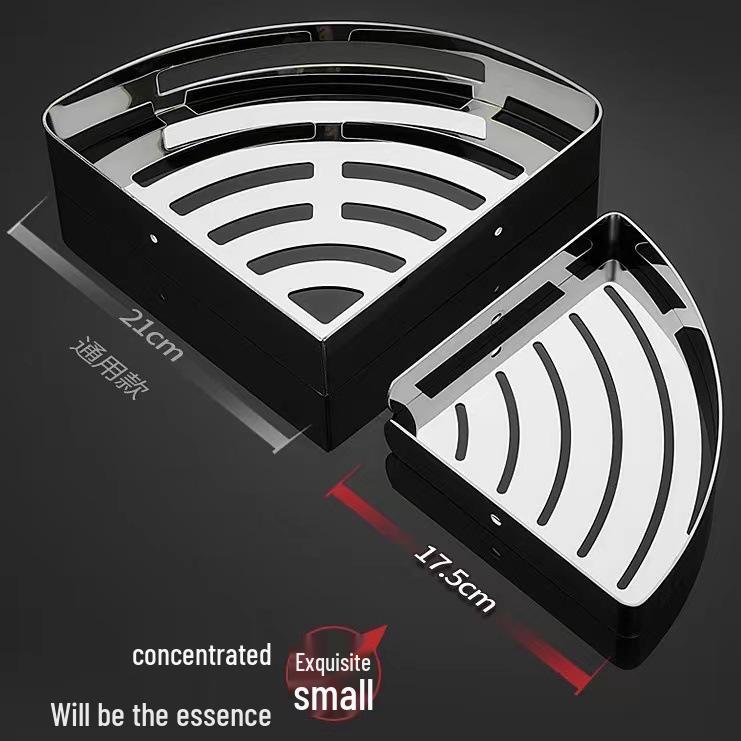 Lochfreie 304 Edelstahl Eckregal für Badezimmer und Hotel Wandmontierte Aufbewahrung