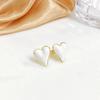 Enamel Oil Heart Stud Earrings for Women Girls New Fashion Party Golden Color Love Earrings Cute Romantic Jewelry Fine Gift