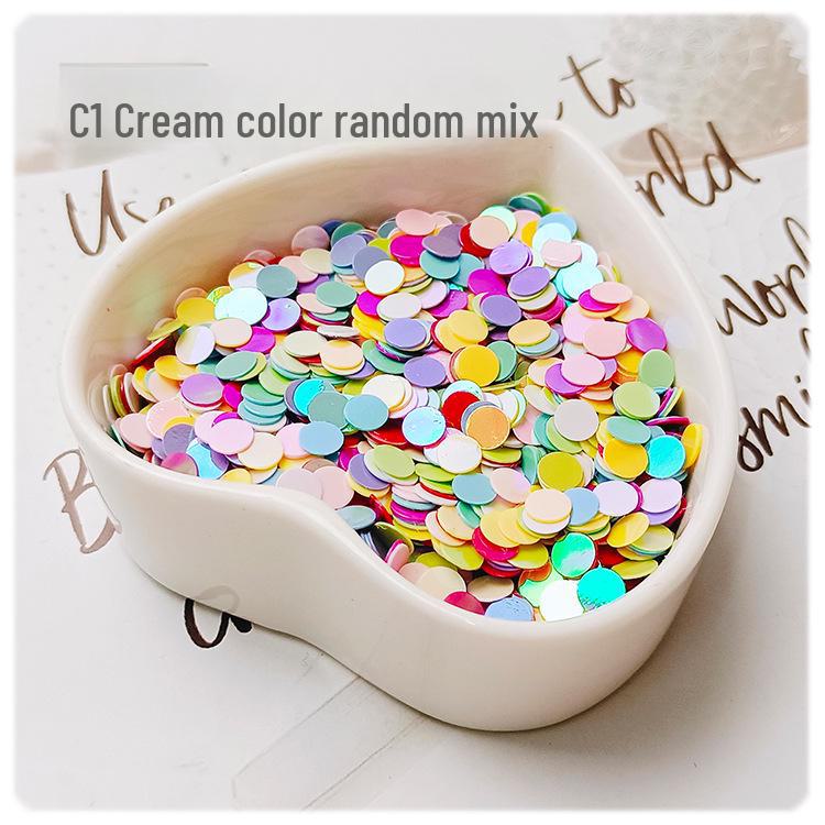 Yaleduo Glitter-Filled Beaded Cup Sequins - 5mm PVC Sheet for DIY Jewelry