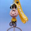 Snoopy adorable doll mobile phone keychain pendant silicone car backpack couple key ring pouch pendant creative keychain