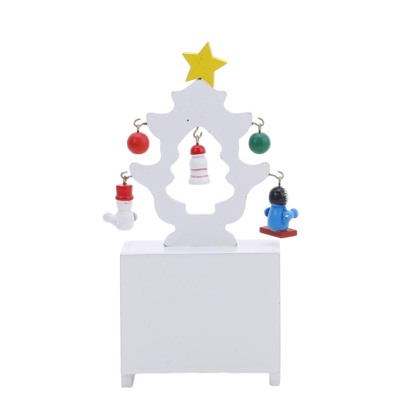 Creative Wood Desktop Calendar Ornament Perpetual Calendar Blocks Present for Christmas Decor