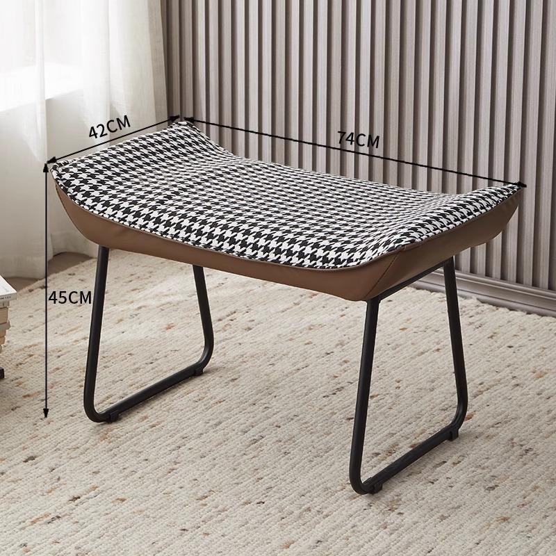 Foldable Multi-Color Footstool, Modern Entryway & Office Ottoman for Shoe Changing &Nap Support, Compact Space-Saving Home Decor