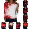 Women's Casual Crew Neck Three Quarter Sleeve Halloween Graphic T-Shirt Top Lightweight Comfortable Fit for Everyday Wear