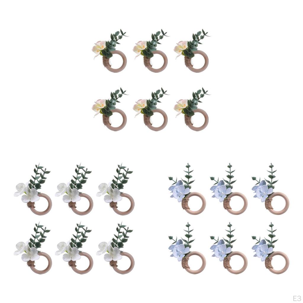 6 Serviettenringe, Ringe, Tischgeschirr, Blumige Eventdekorationen, Jubiläum
