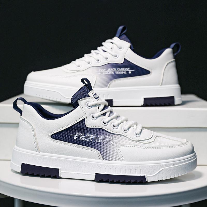 

Мужская обувь Годовой тренд Повседневная шнуровка Толстая подошва Круглый носок Сочетание цветов Спортивная Дышащая Обувь для скейтборда 44