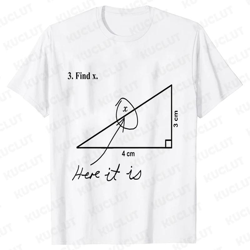 I Love Math Formula Men's T-shirts Street Wear Clothes Short Sleeve Funny Design Y2k Tops Sportwear Casual Vintage Classic Tees