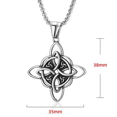 Vintage Witch Knot Pendant Necklace Punk Celtic Knot Necklace Men Women Jewelry Accessries Gift