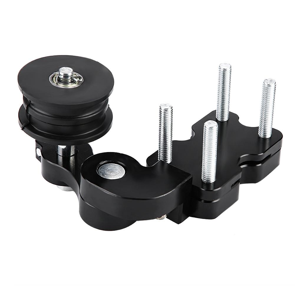 Motorcycle Aluminum Chain Tensioner Bolt Auto Adjuster on Roller Tool Black