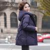 SNOWFLYING Women's Embroidered Hooded Down Jacket
