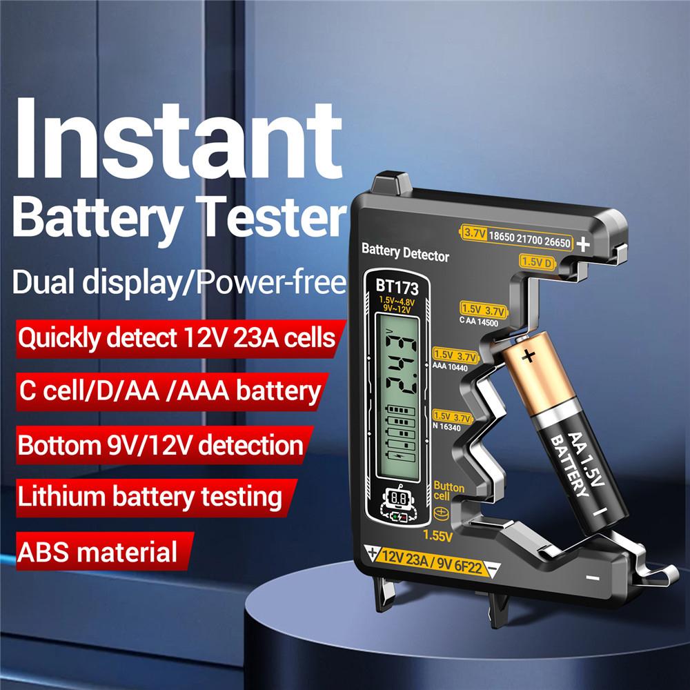 Battery Tester for all Batteries Lithium 18650 Capacity Indicator ANENG BT173 Handheld Analyzer Voltage Meter Electrician Tools