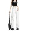 Spring and Autumn New Thin Fashion and Simple Wide-leg Denim Straight-leg Pants Women's Drape Feeling Shows Height and Thinness Mopping Tide