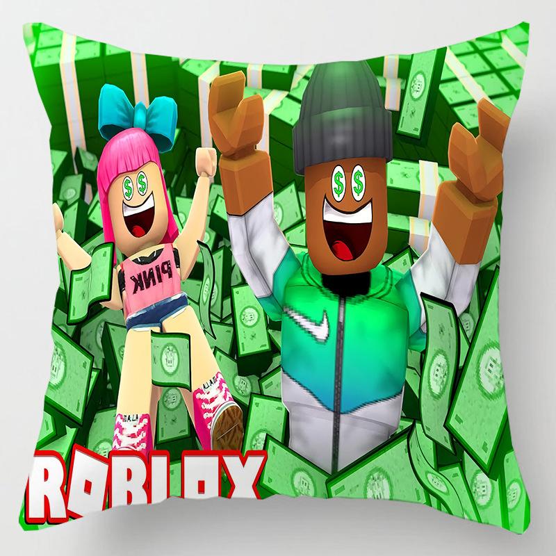 Game Roblox Cushion Pillow Hugging Pillow Case Roblox Anime Game Character Cartoon Printing Waist Pillow Cover Birthday Gifts